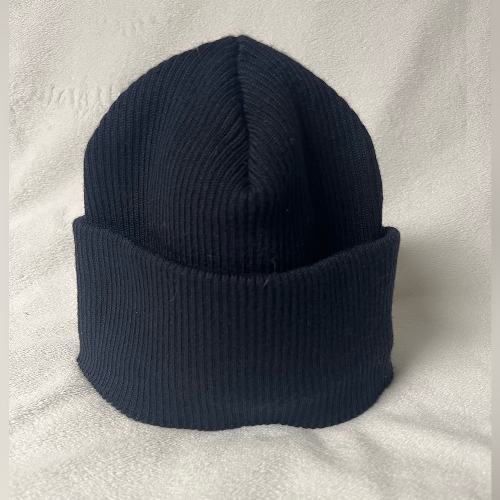 Classic Navy Ribbed Knit Beanie